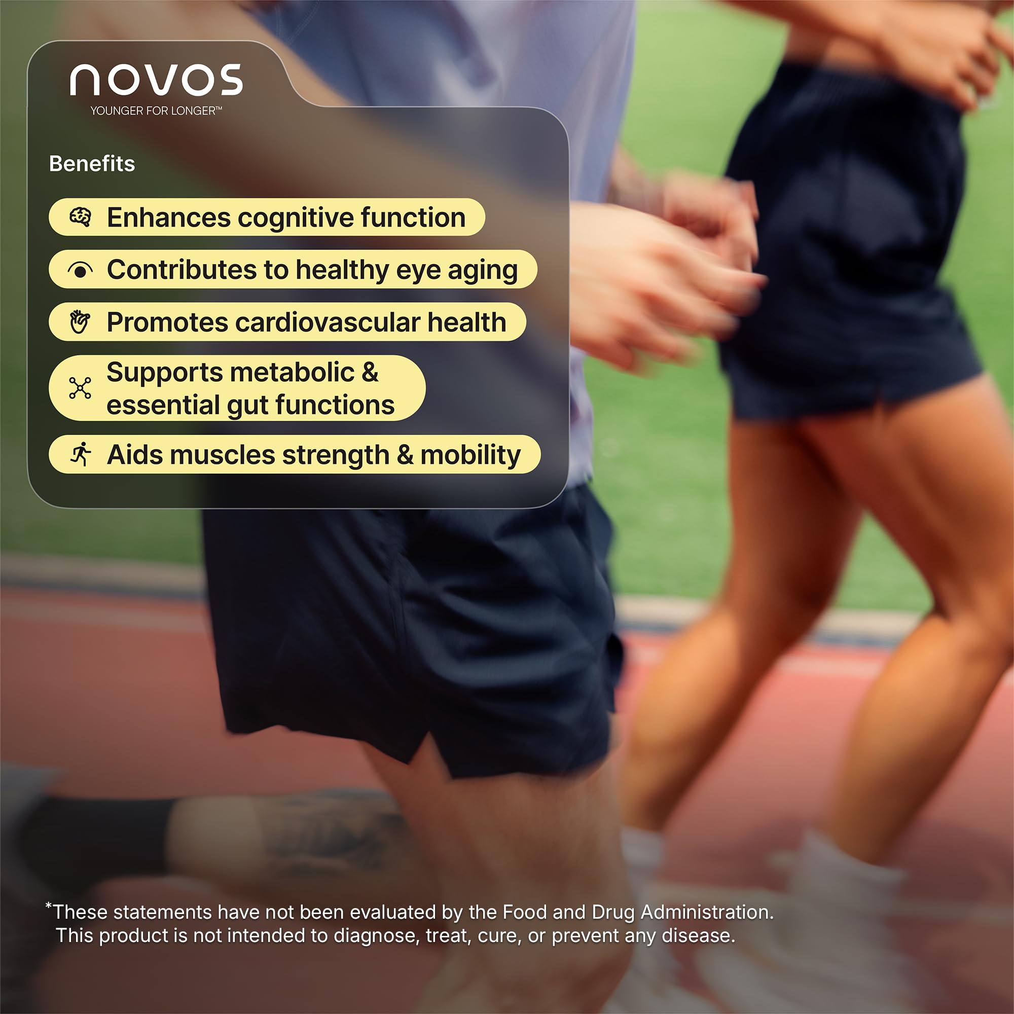 NOVOS Core Longevity Mix – Anti-Aging Drink Powder, 30 Servings