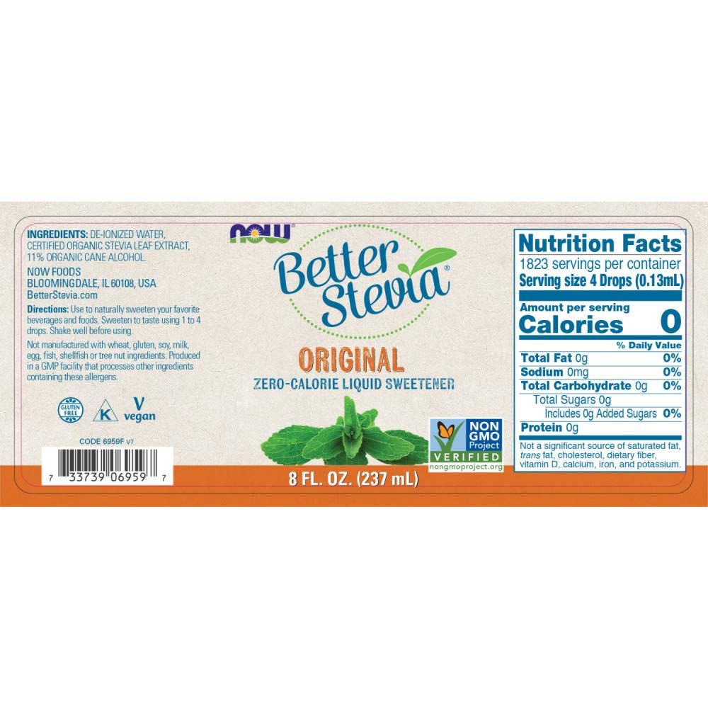 Now Foods BetterStevia Original Liquid Extract — 2 x 8 oz Bottles