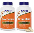 Now Bromelain 500 mg – 200 Veg Capsules (Pack of 2) Non-GMO, Vegan | Now Foods