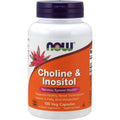 NOW Choline and Inositol 500mg, 100 Capsules (Pack of 2) – Brain & Nerve Support