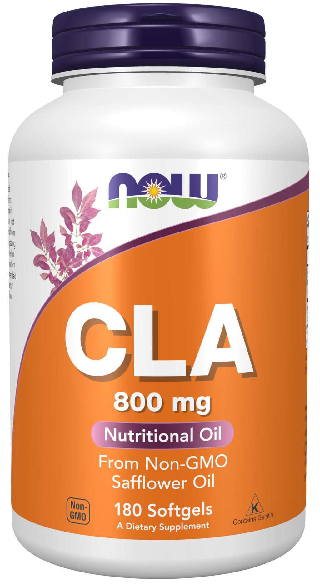 NOW CLA 800 mg Softgels – Non-GMO Safflower Oil, 180 Softgels | NOW Foods