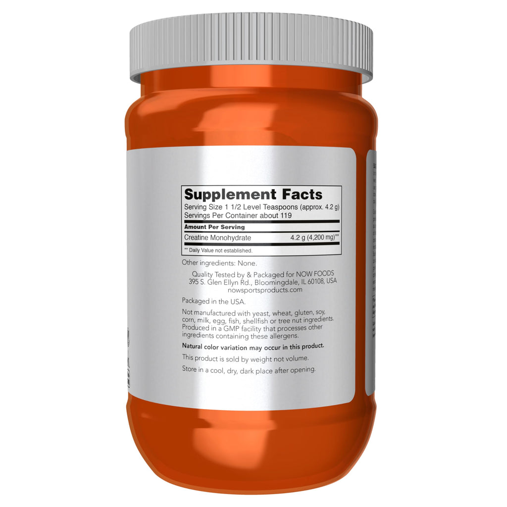 NOW Foods Micronized Creatine Monohydrate Powder 500 g (1.1 lb) – Mass Building & Energy Production