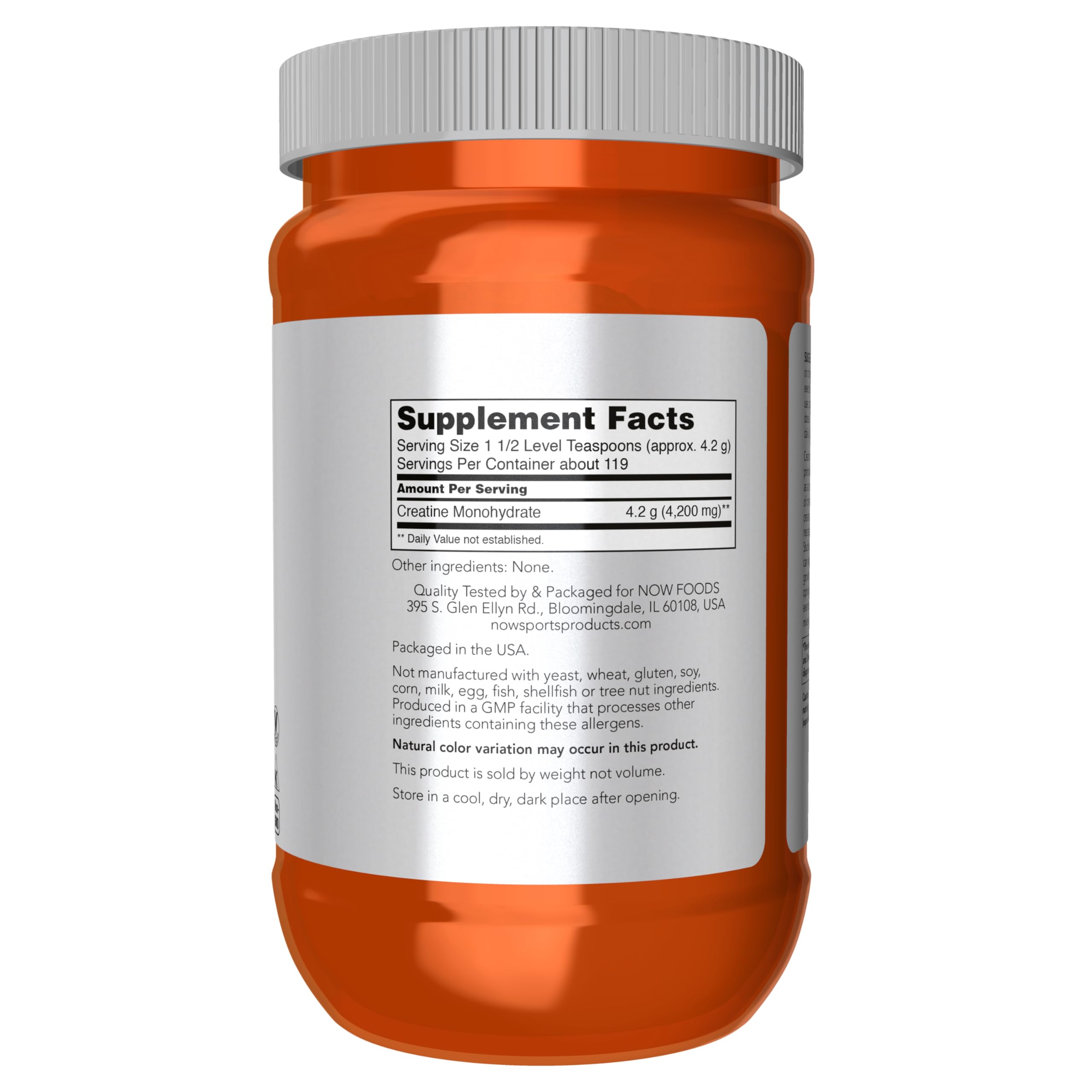 NOW Foods Micronized Creatine Monohydrate Powder 500 g (1.1 lb) – Mass Building & Energy Production