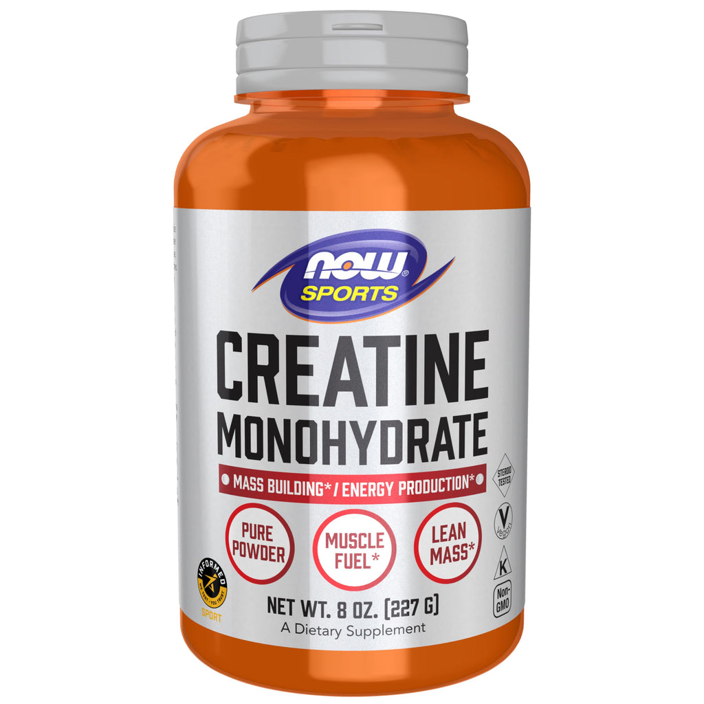 NOW Foods Creatine Monohydrate Powder – Mass Building & Energy Production, 8 oz