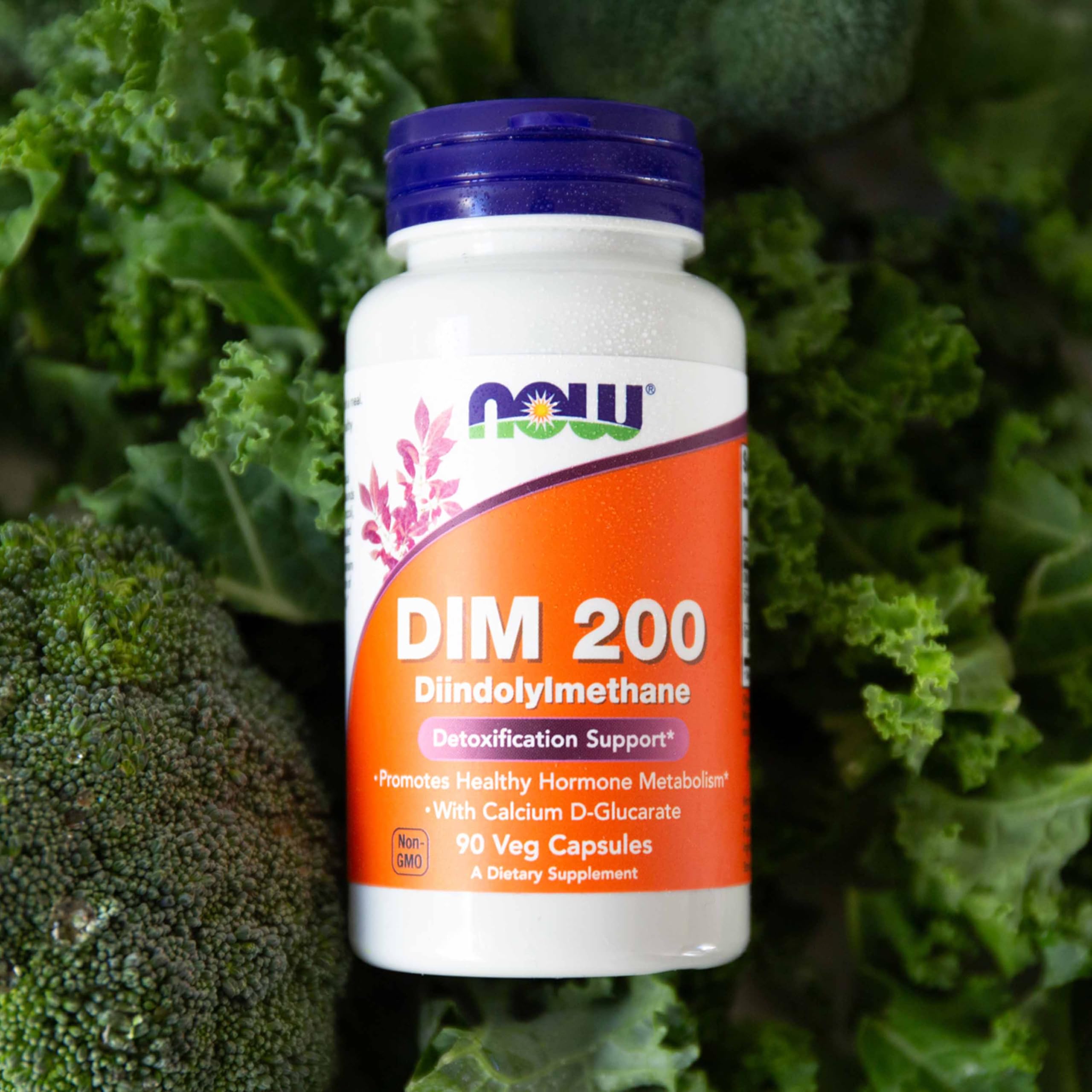 NOW Foods DIM 200 with Calcium D-Glucarate – 90 Veg Capsules | Hormone Support
