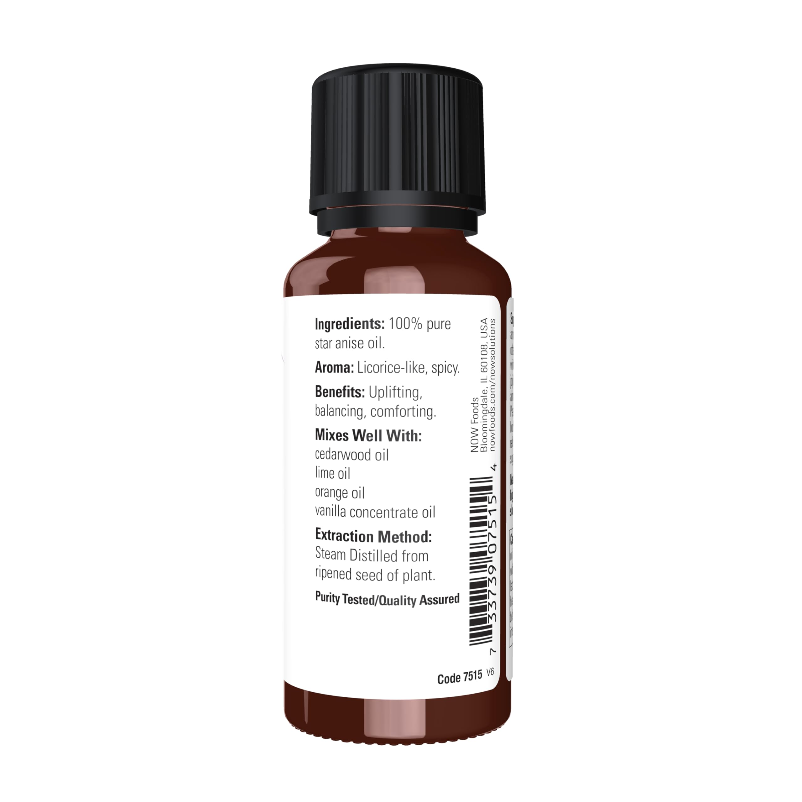 NOW Essential Oils Anise Oil - Pure, Steam-Distilled 1 oz Balancing Scent