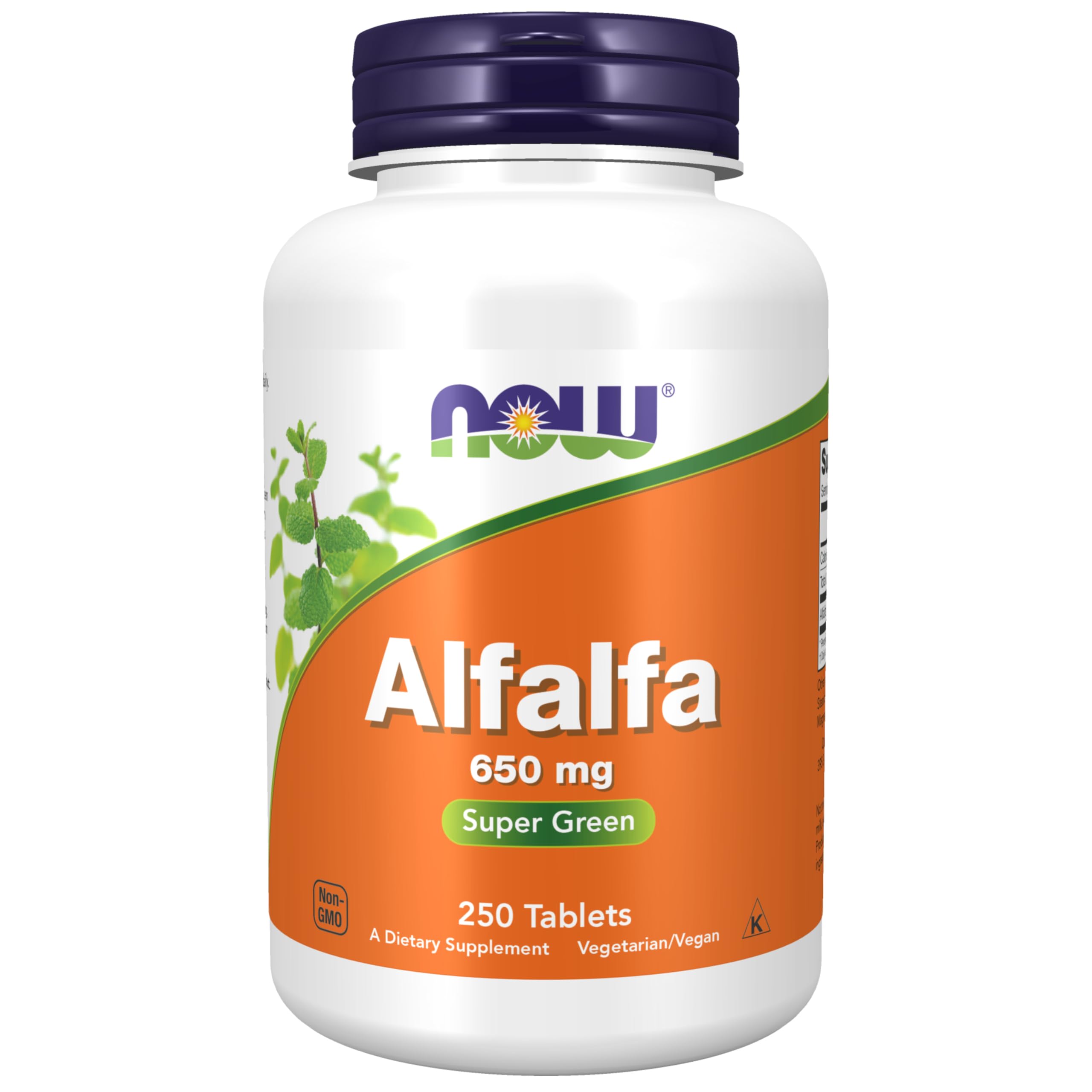 NOW Foods Alfalfa 650 mg – Green Superfood, Vitamin K | 250 Tablets