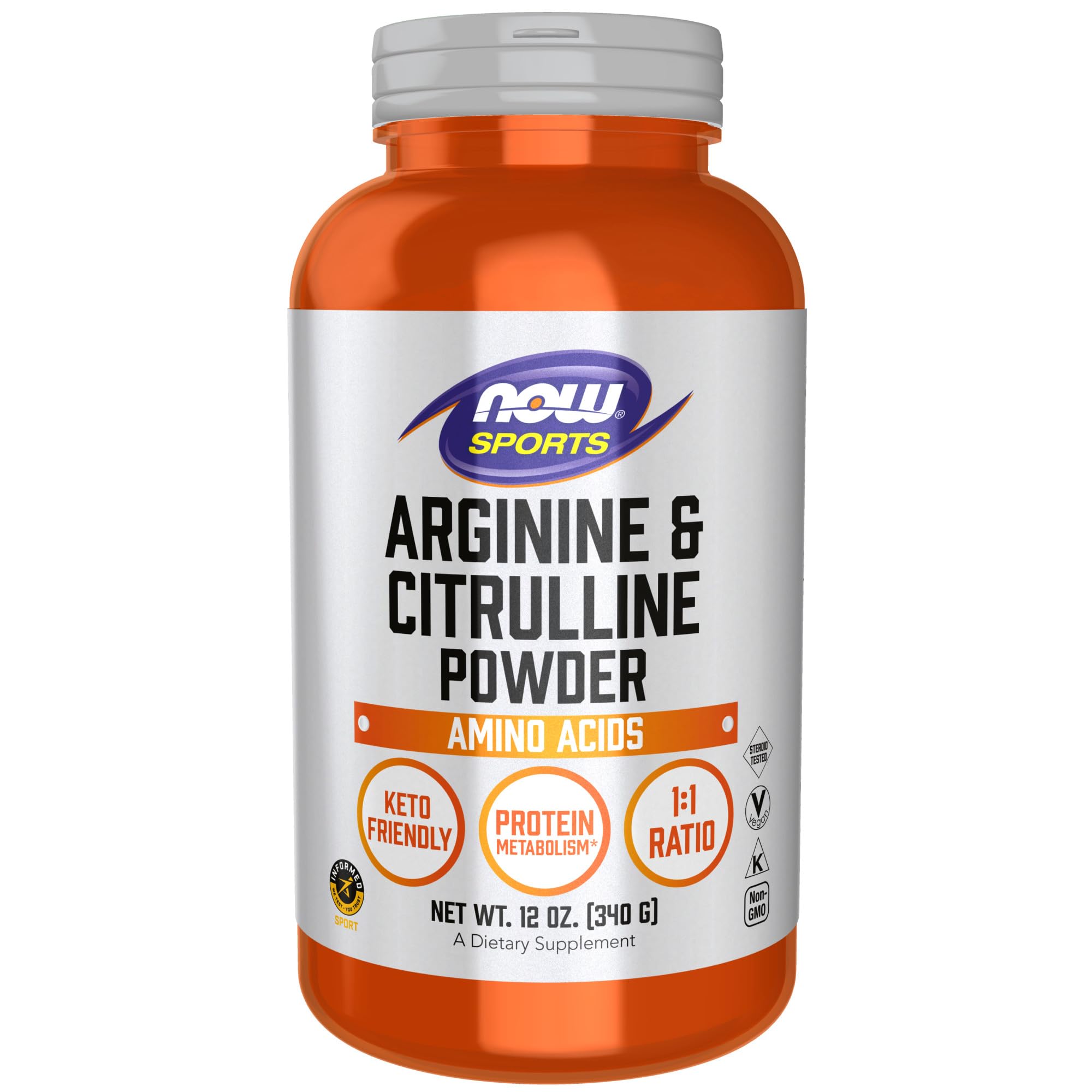 NOW Foods Arginine & Citrulline Powder 1:1 Ratio - 12 oz