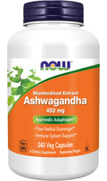 NOW Foods Ashwagandha Extract 450 mg | Vegan, Kosher, Non-GMO | 240 Veg Capsules