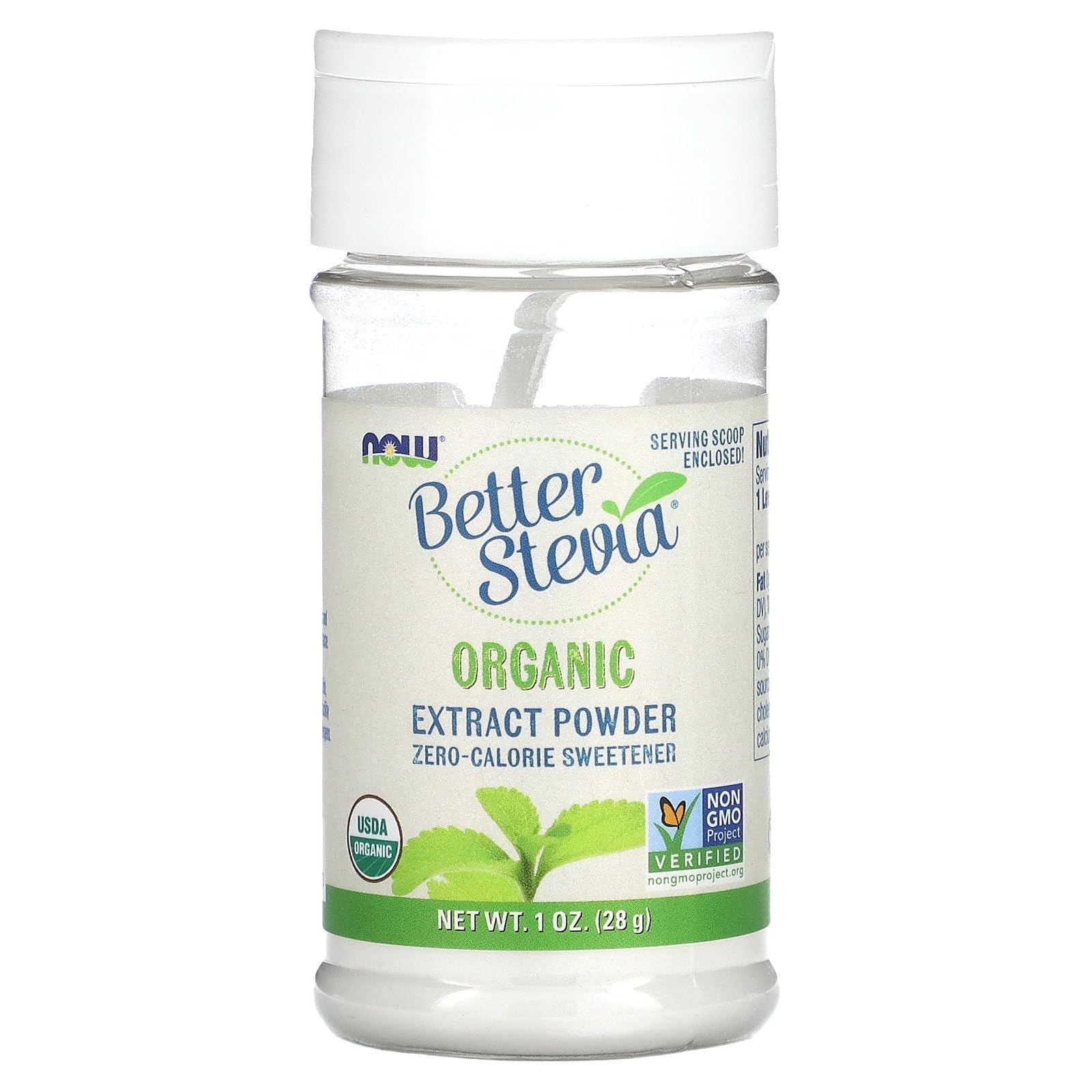 Now Foods Better Stevia Powder Organic – Zero Calorie Sweetener (1 oz)