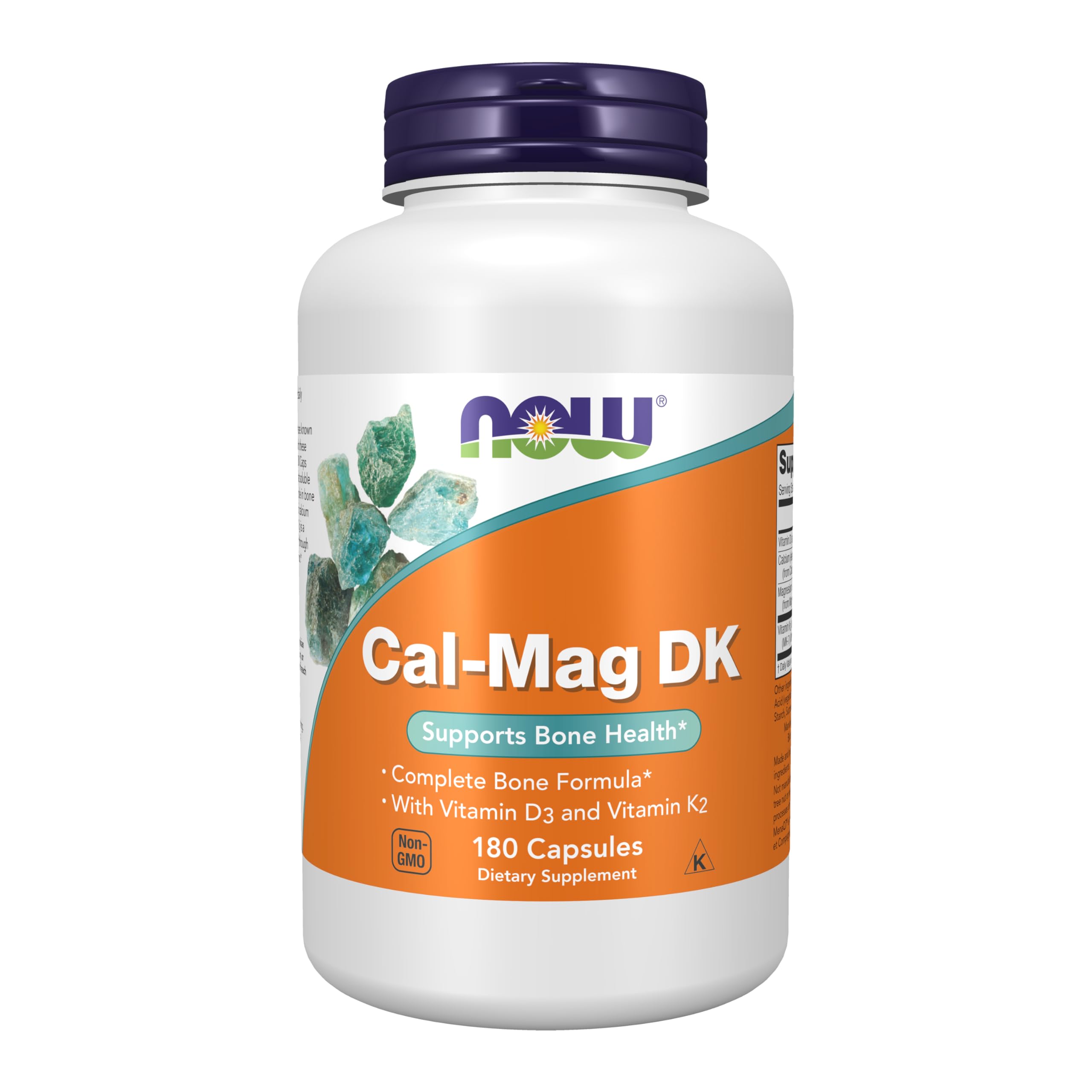 NOW Foods Cal-Mag DK with Vitamin D-3 & K-2 - 180 Capsules