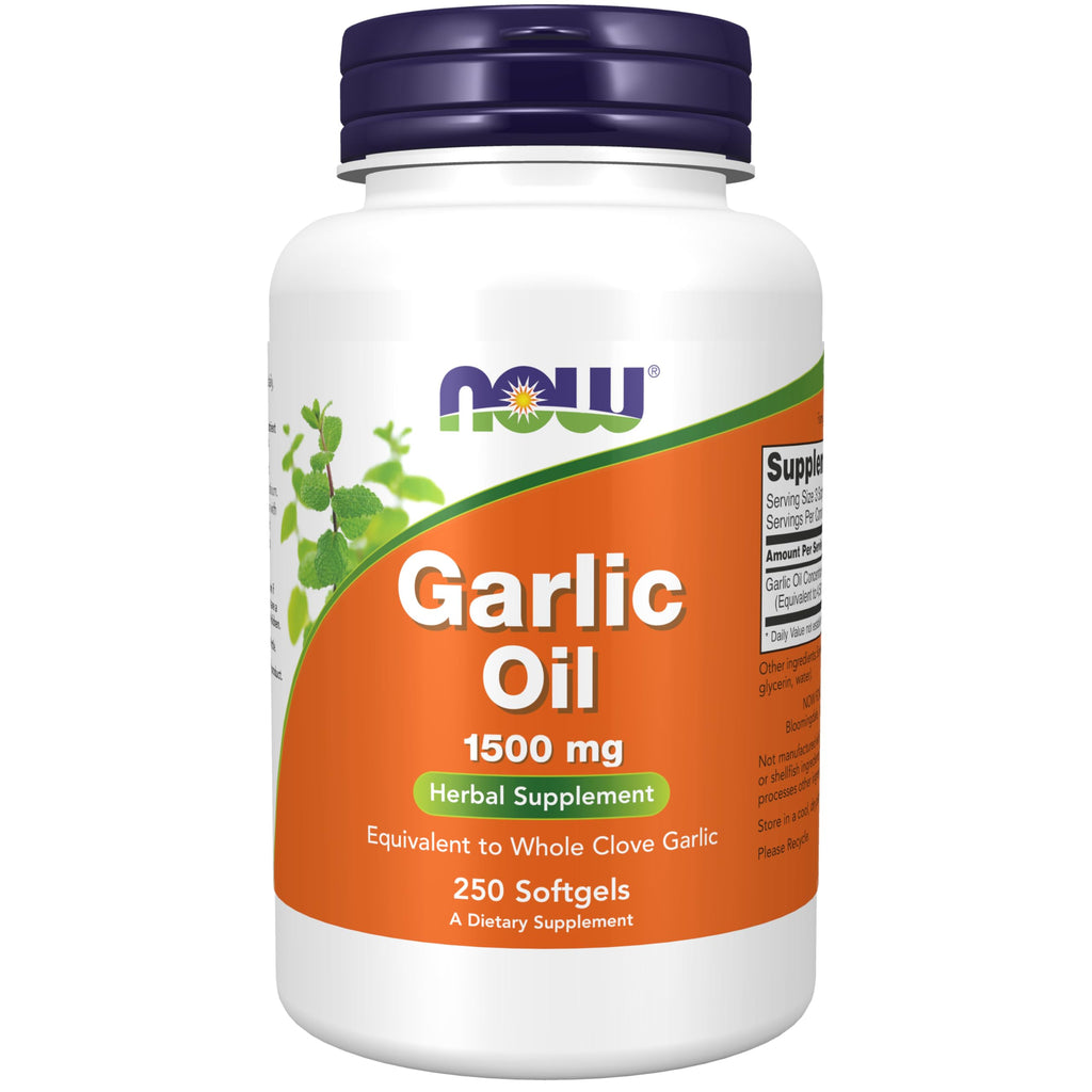 NOW Foods Garlic Oil 1500 mg – 250 Softgels (Clove-Equivalent)