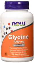 Now Foods Glycine Pharmaceutical Grade Amino Acid 1000 mg | 100 Caps