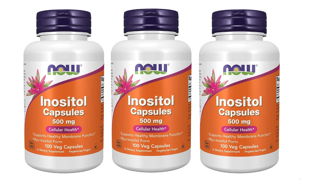 NOW Foods Inositol 500mg – 100 Capsules (Pack of 3)