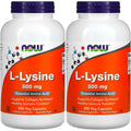 NOW Foods L-Lysine 500 mg | 250 Capsules (Pack of 2) – Immune Support & Collagen