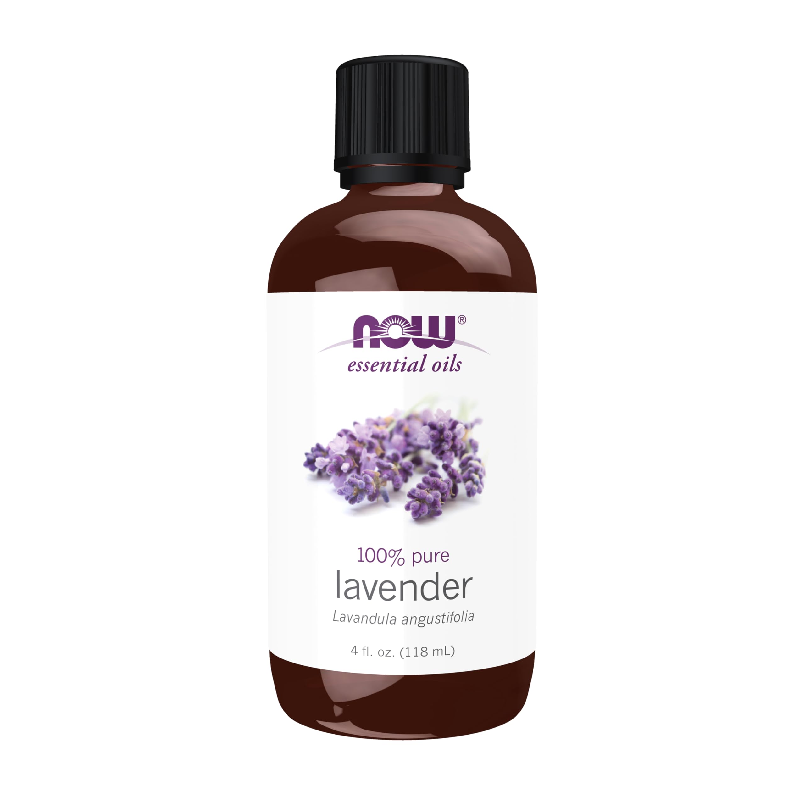 NOW Foods Lavender Essential Oil 4 oz - Pure, Steam Distilled, Vegan