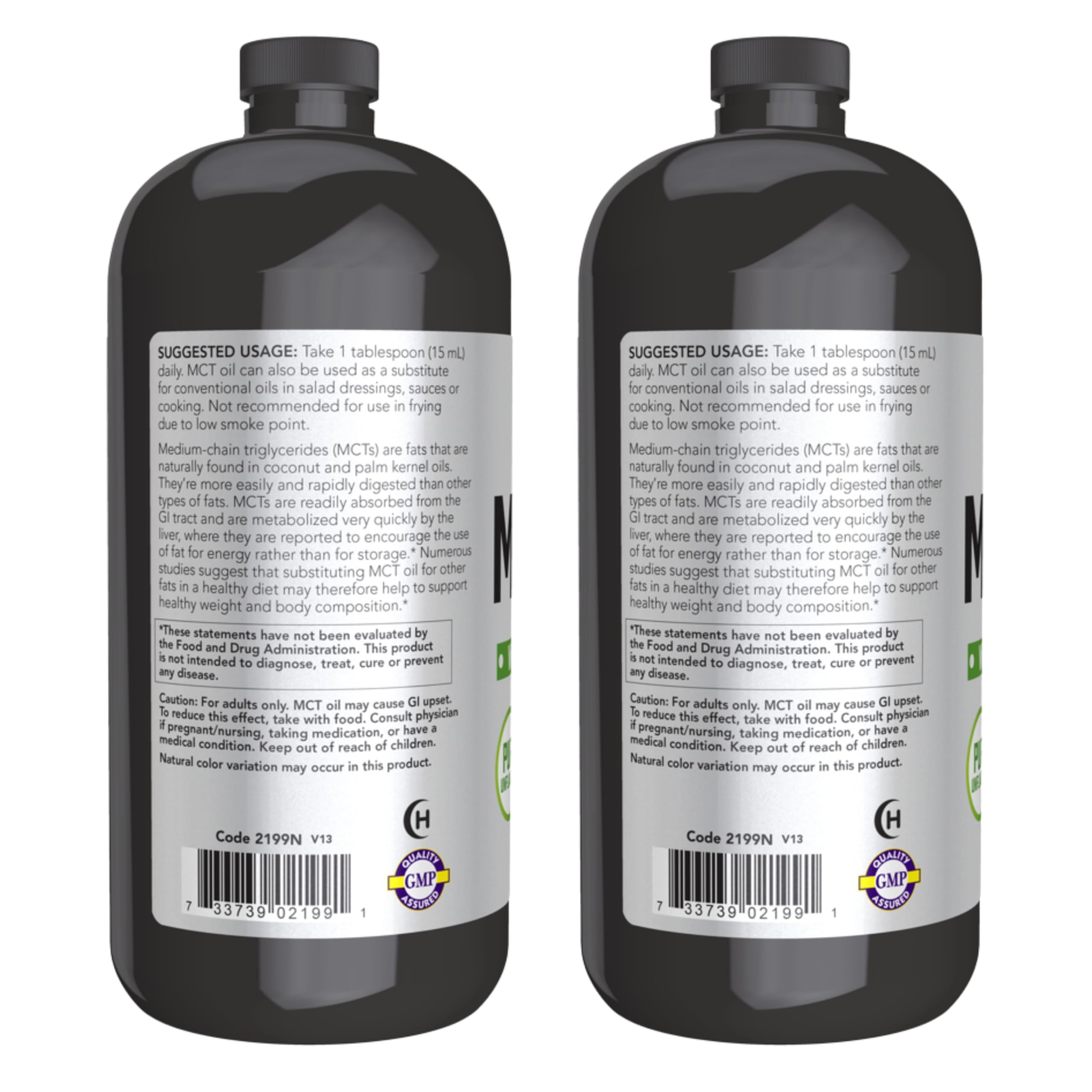 NOW Foods MCT Oil 32 oz Pack of 2 – Coconut-Derived, Keto-Friendly, Plant-Based