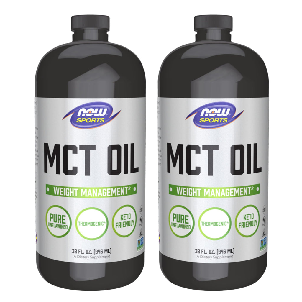 NOW Foods MCT Oil 32 oz Pack of 2 – Coconut-Derived, Keto-Friendly, Plant-Based