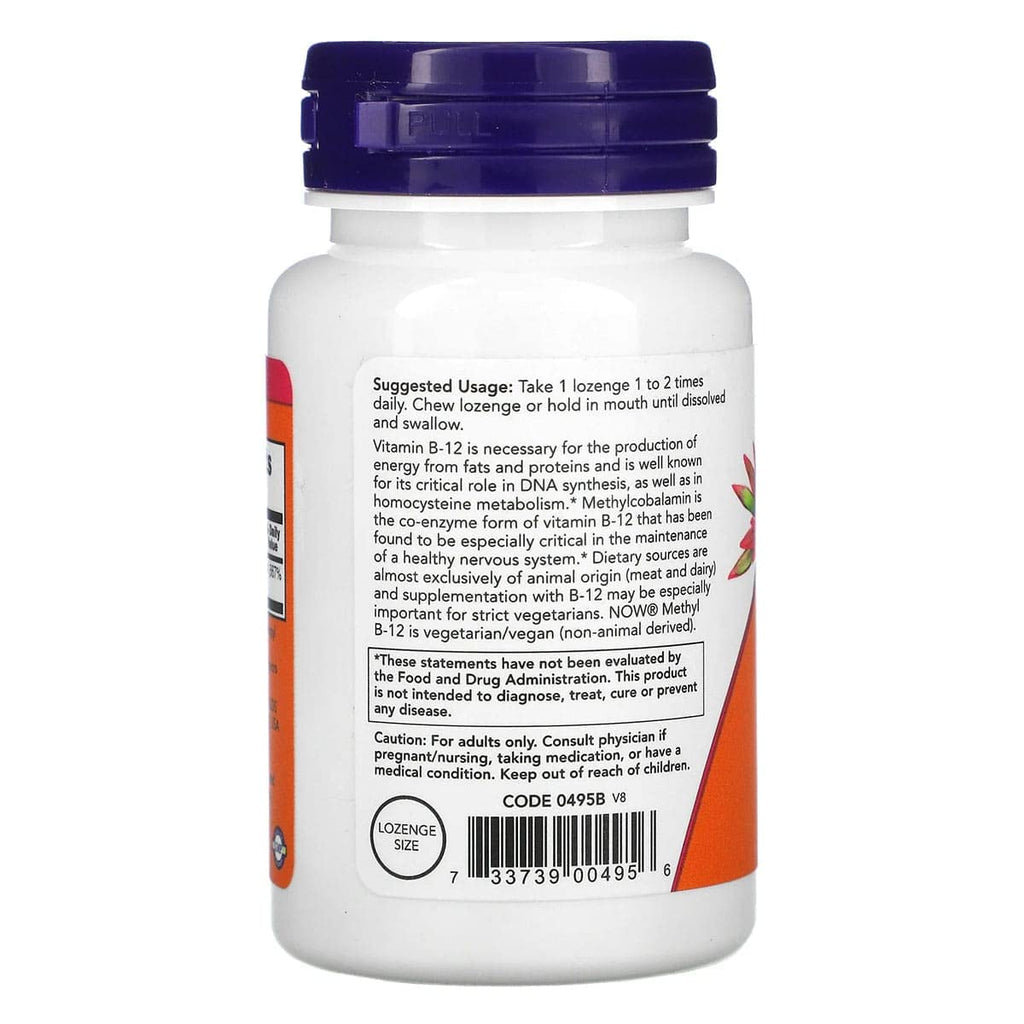 NOW Foods Methyl B-12 1000mcg – 200 Lozenges (2 Packs)