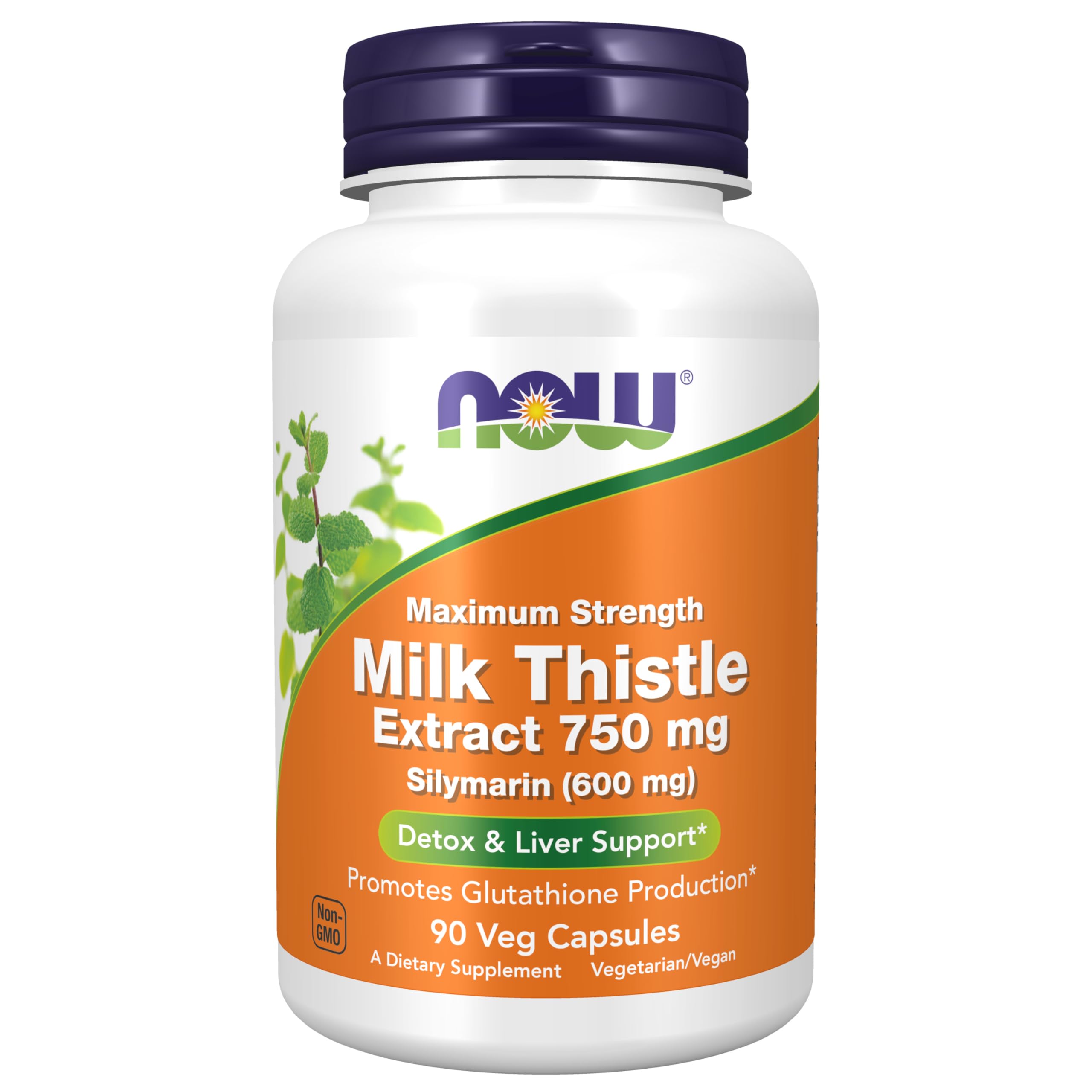 NOW Foods Milk Thistle Extract 750 mg Silymarin (600 mg) – Maximum Strength | 90 Veg Capsules