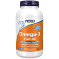NOW Foods Omega-3 180 EPA/120 DHA – Molecularly Distilled, Cardio Support, 200 Softgels