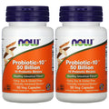 NOW Foods Probiotic10 50 Billion – 50 VegCaps, Pack of 2 | Probiotic Supplement