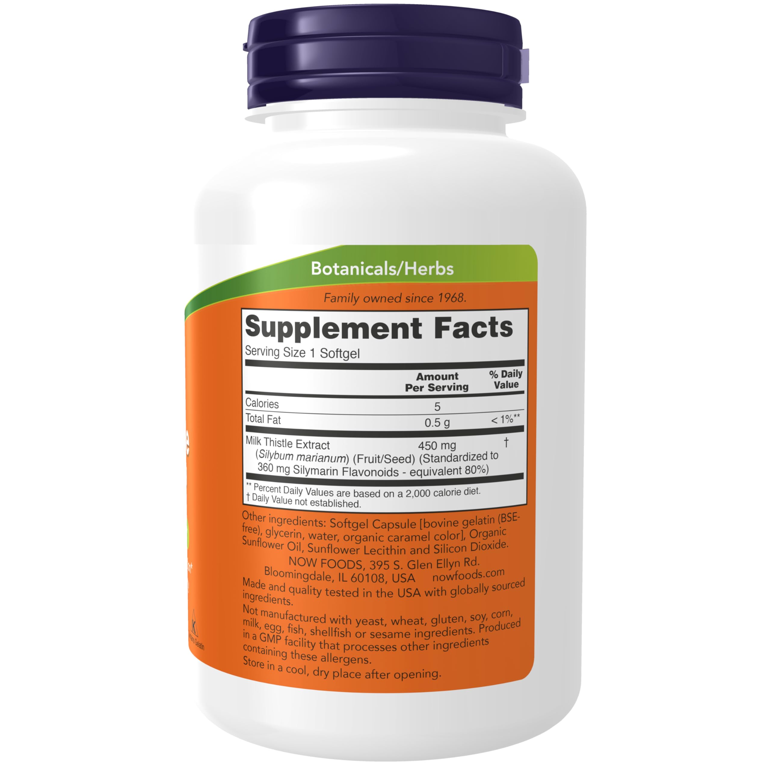 NOW Foods Silymarin Milk Thistle Extract Extra Strength 450 mg Softgels – 120 Softgels