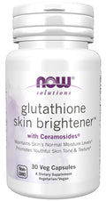 NOW Foods Solutions Glutathione Skin Brightener Ceramosides, 30 Veg Caps