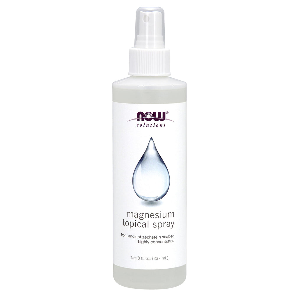 NOW Foods Solutions Magnesium Topical Spray – Zechstein Seabed, 8 Fl Oz