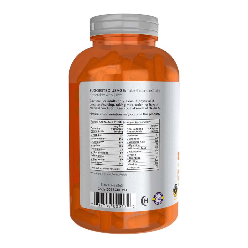 NOW Foods Sports Amino Complete – 360 Veg Capsules | Free-Form Amino Acids