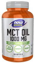 NOW Foods Sports Nutrition MCT Oil 1000 mg – 150 Softgels | Weight Management