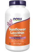 Now Foods Sunflower Lecithin - Phosphatidyl Choline 1,200 mg (200 Softgels) | Non-GMO & Soy-Free