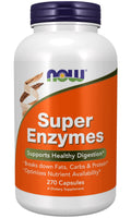 NOW Foods Super Enzymes – Bromelain, Ox Bile, Pancreatin & Papain, 270 Capsules
