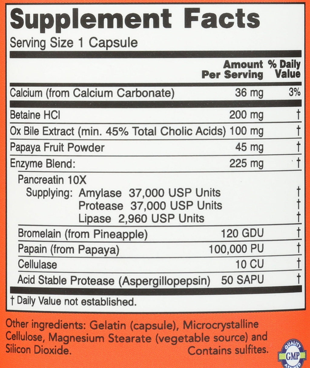NOW Foods Super Enzymes - 90 Capsules | Digestive Enzyme Supplement