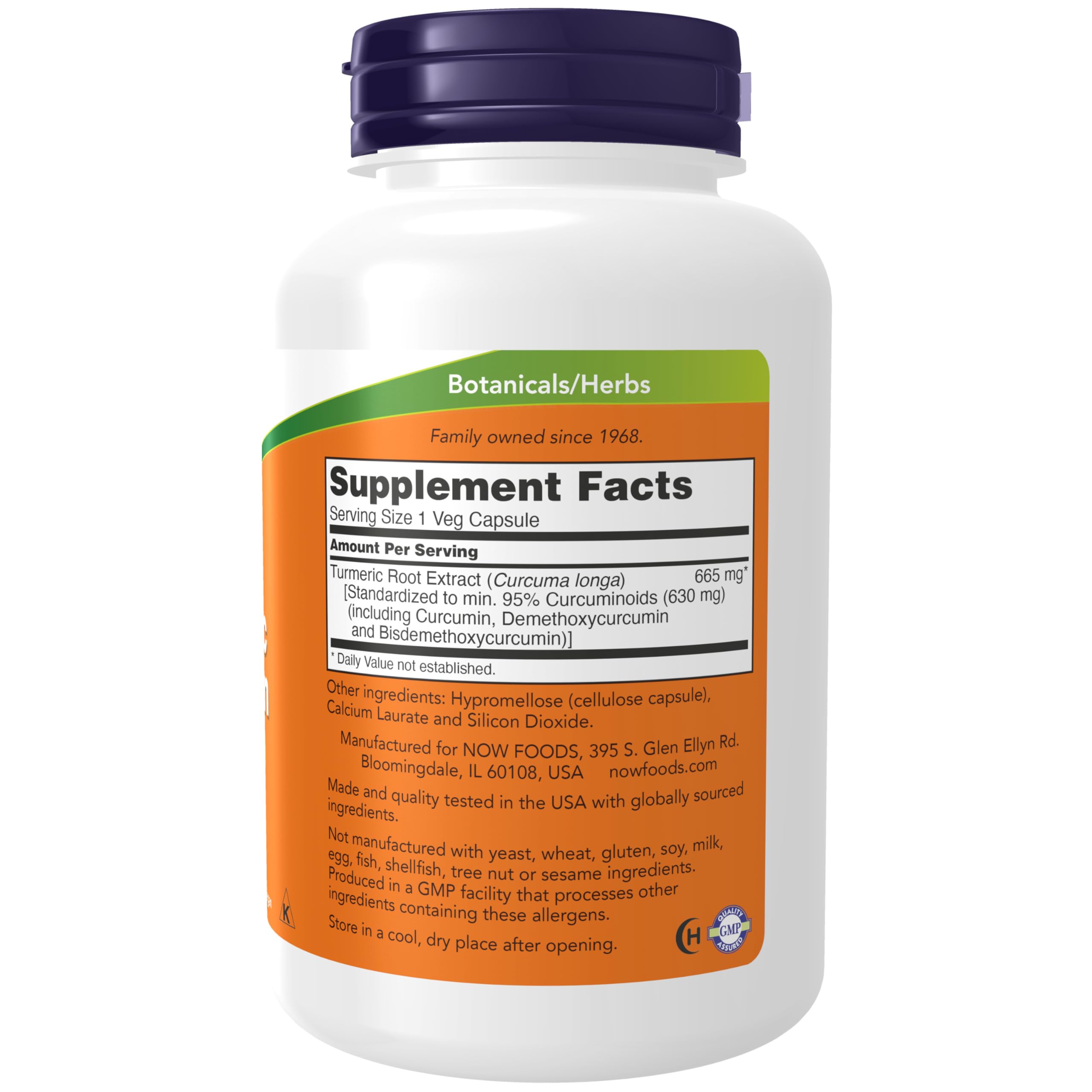 NOW Foods Turmeric Curcumin 120 Veg Capsules – Herbal Supplement