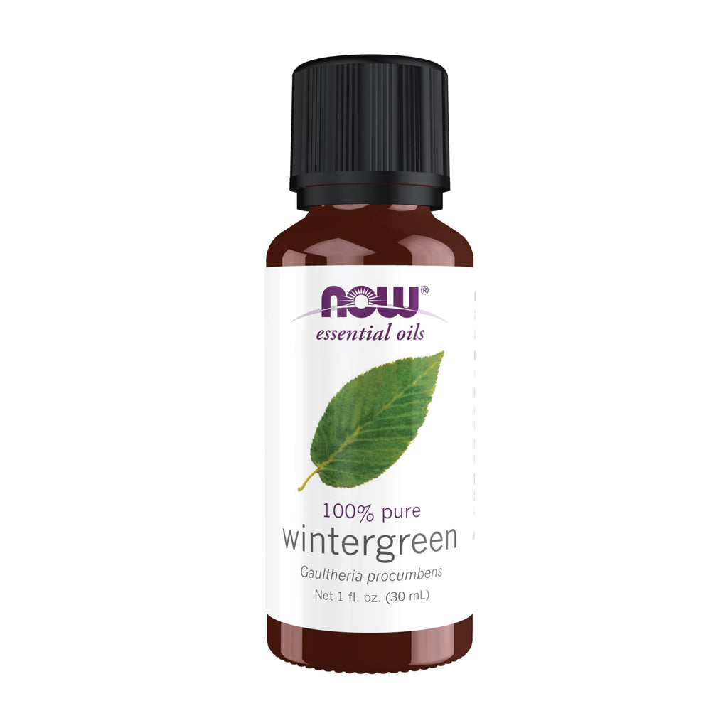 NOW Foods Wintergreen Oil 1 oz - 100% Pure, Steam Distilled, Vegan