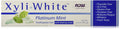 Now Foods XyliWhite Baking Soda Toothpaste Platinum Mint 6.4 oz – Pack of 4 | Fluoride-Free, Xylitol Toothpaste