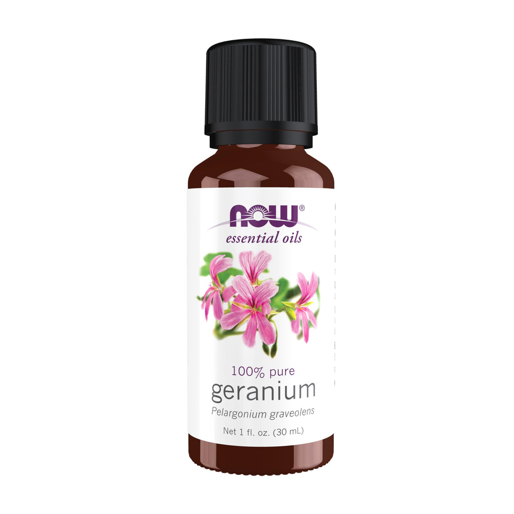 NOW Geranium Essential Oil – 100% Pure, Steam Distilled, 1 oz