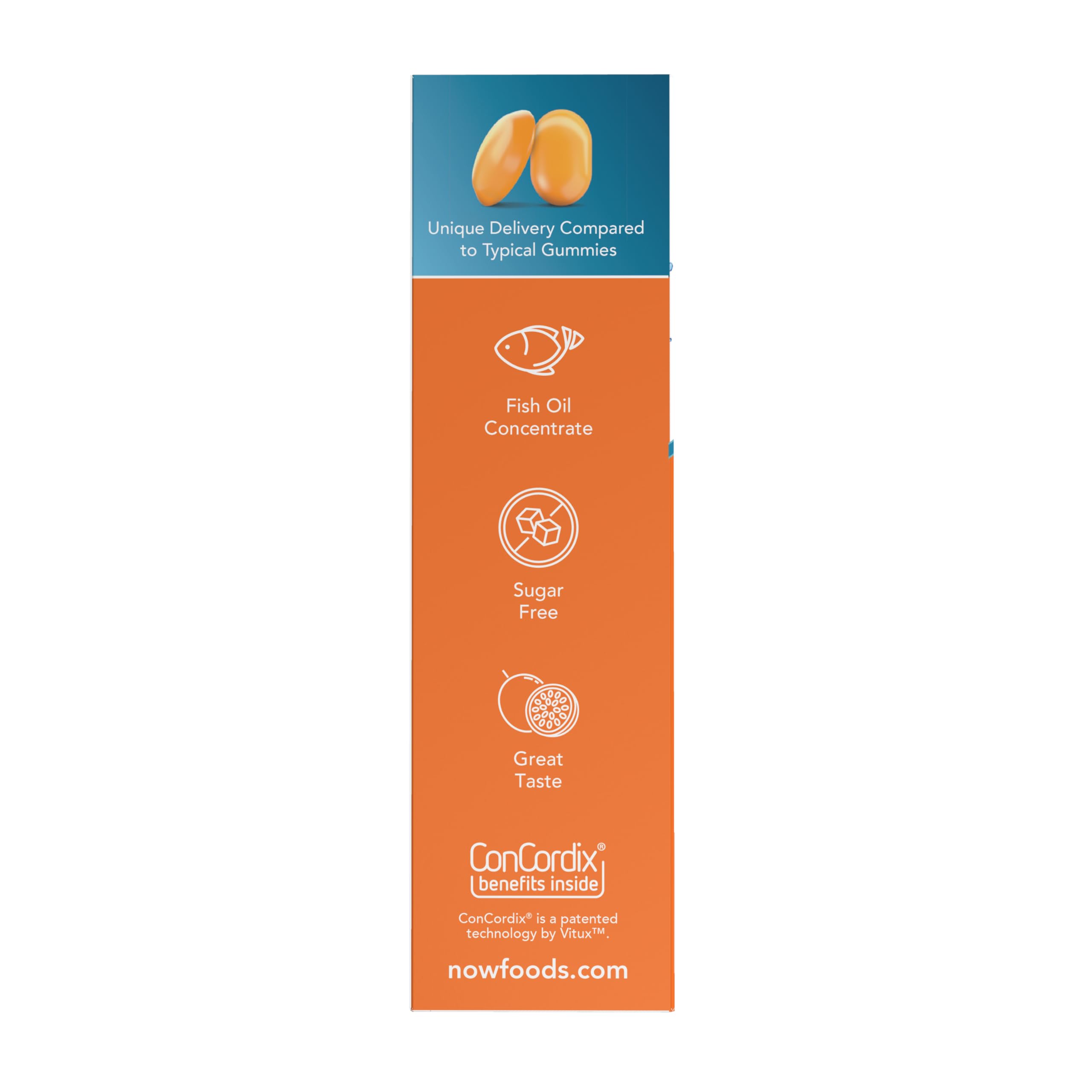NOW Supplements Omega-3 Fish Oil Gummy Chews – Orange Passion Fruit Flavor – 36 Count