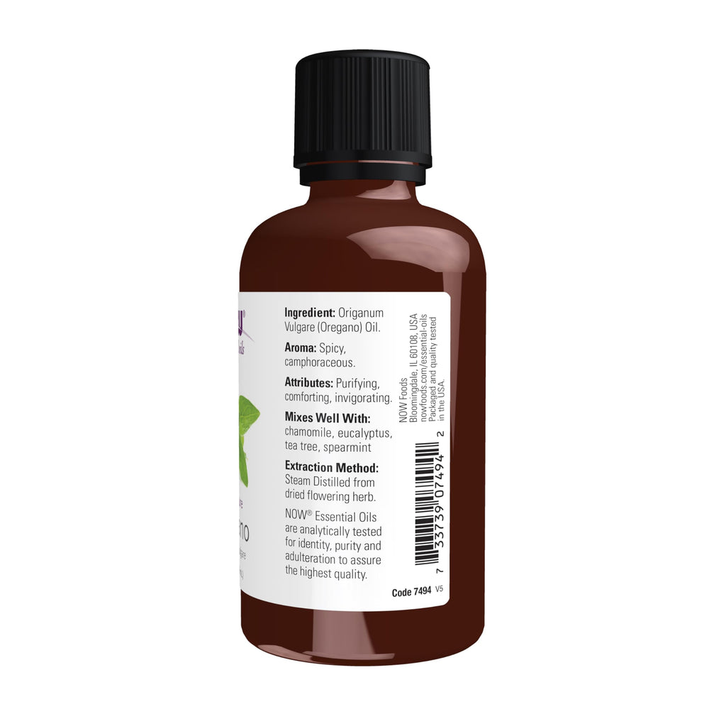 NOW Essential Oils Oregano Oil – 2 oz, Steam-Distilled, 100% Pure, Vegan