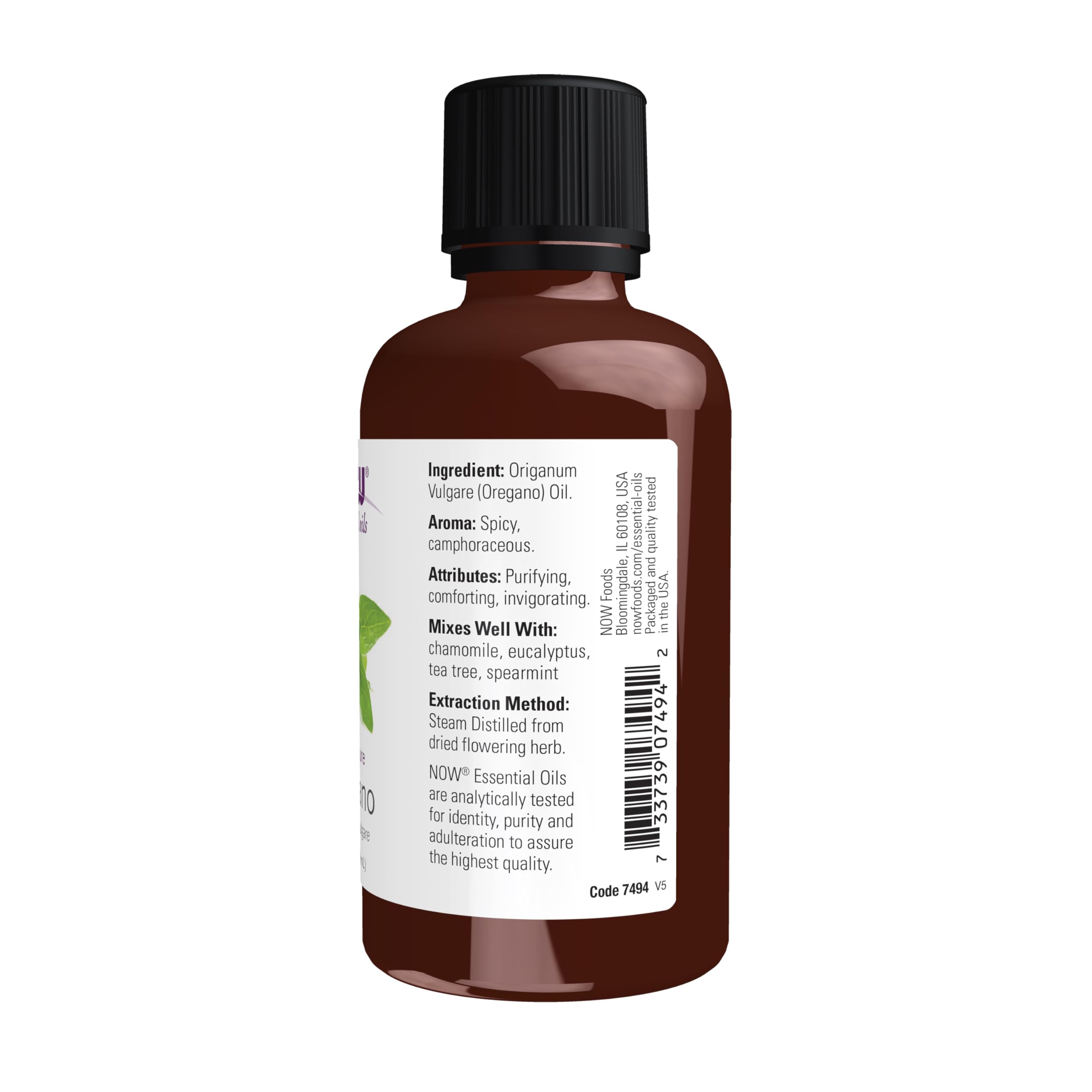 NOW Essential Oils Oregano Oil – 2 oz, Steam-Distilled, 100% Pure, Vegan