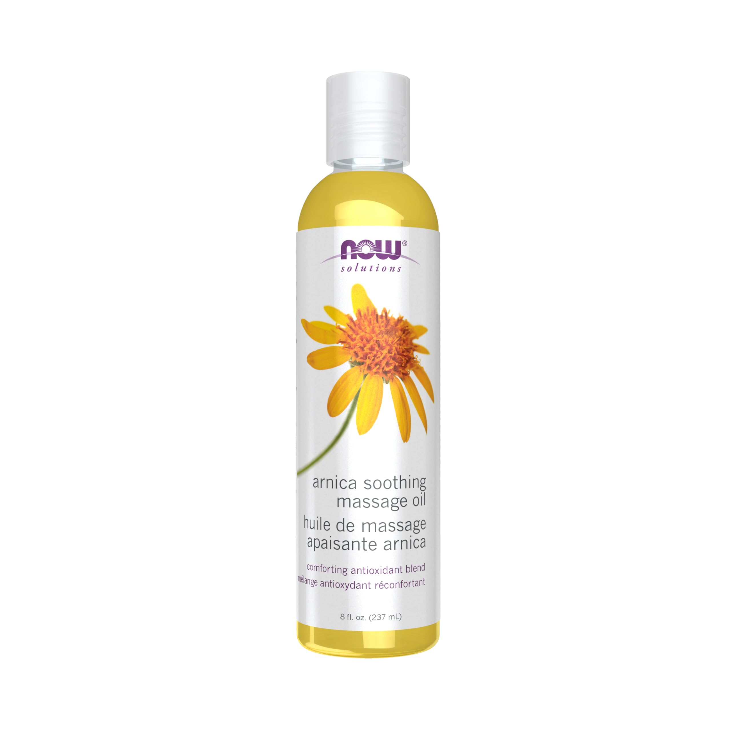 NOW Solutions Arnica Soothing Massage Oil – Comforting Antioxidant Blend, 8 oz