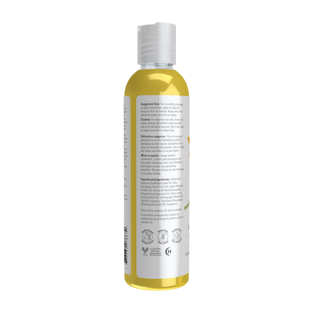 NOW Solutions Arnica Soothing Massage Oil – Comforting Antioxidant Blend, 8 oz
