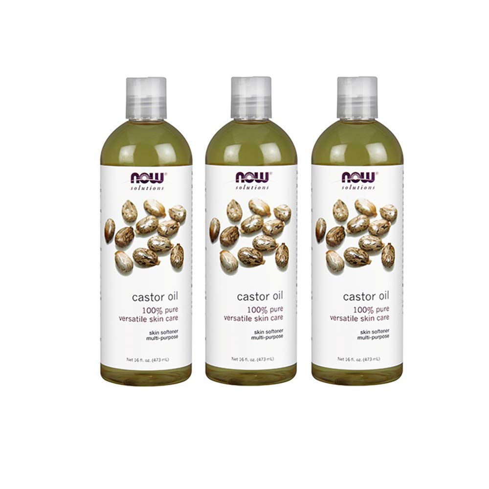 NOW Solutions Castor Oil – 100% Pure, 16 fl oz (3 Count)