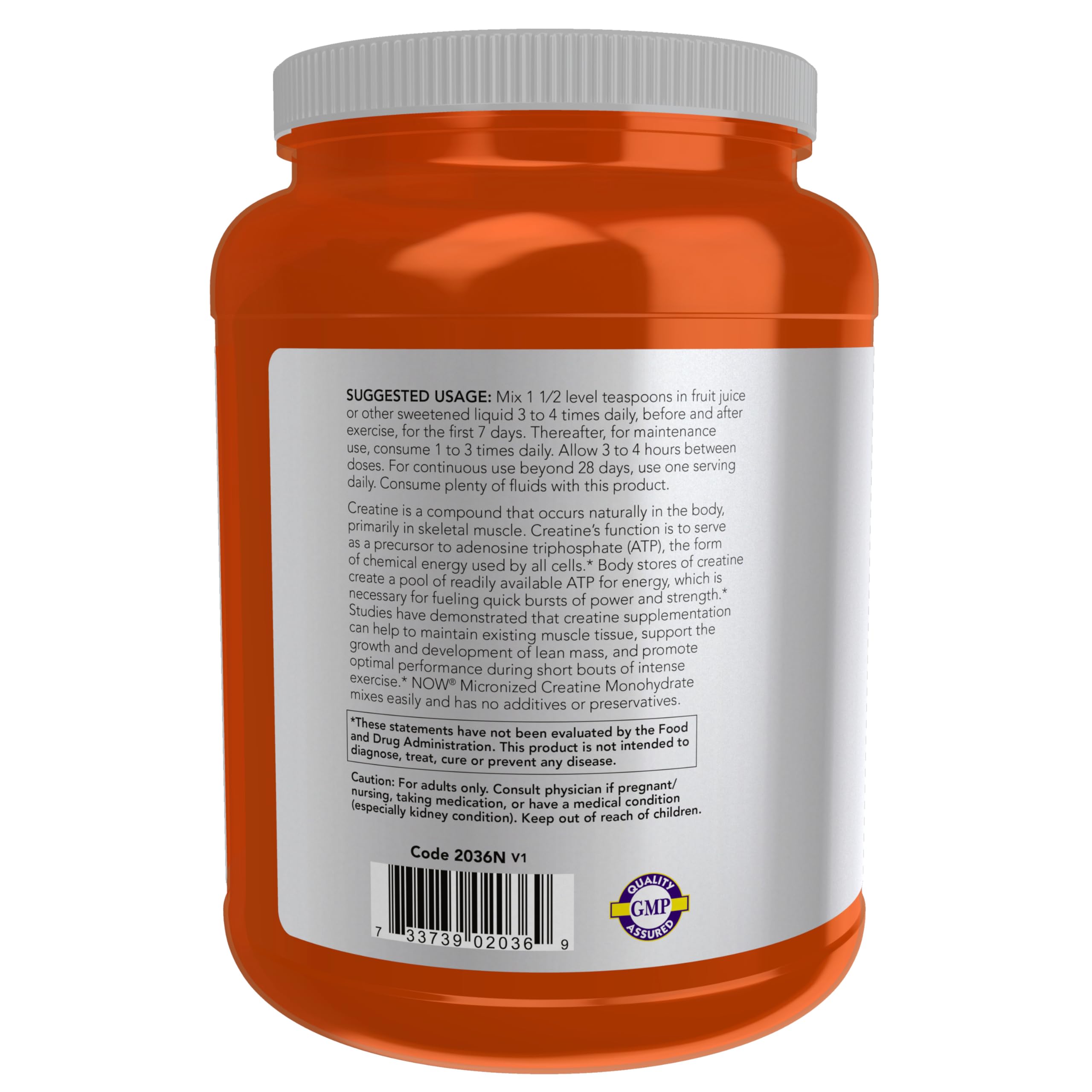 NOW Sports Micronized Creatine Powder – 500 g (1 kg) for Mass Building & Energy Production | NOW Foods