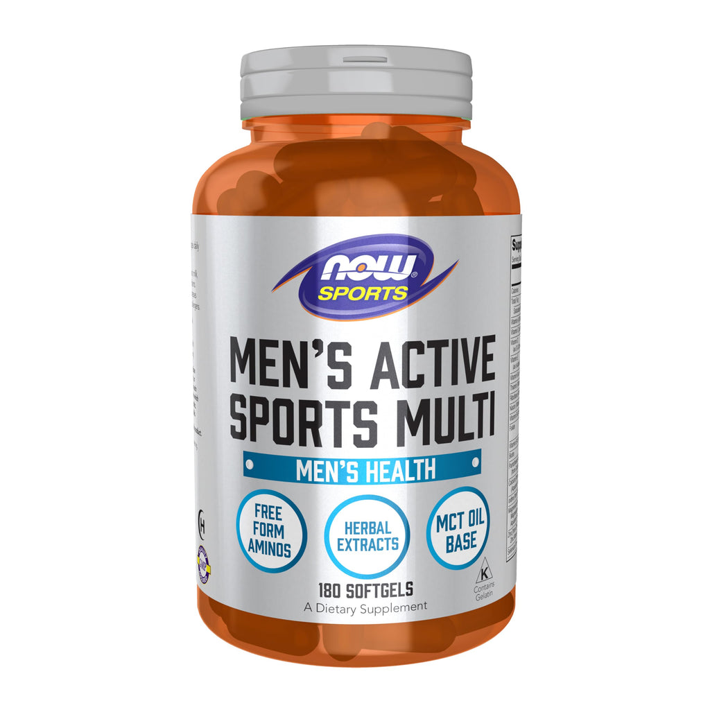 NOW Foods Sports Nutrition: Men's Extreme Sports Multi (180 Softgels) with Free-Form Aminos, ZMA, Tribulus