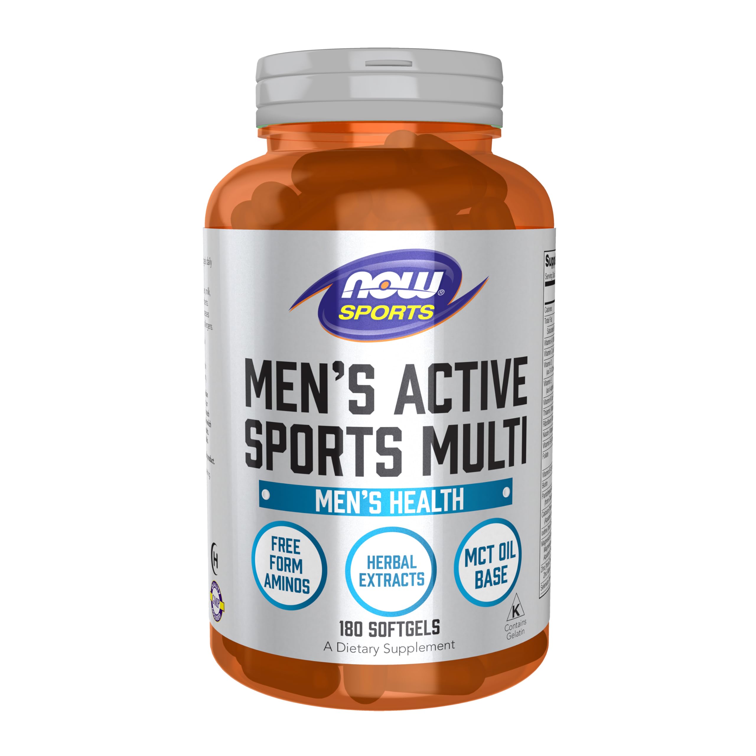 NOW Foods Sports Nutrition: Men's Extreme Sports Multi (180 Softgels) with Free-Form Aminos, ZMA, Tribulus