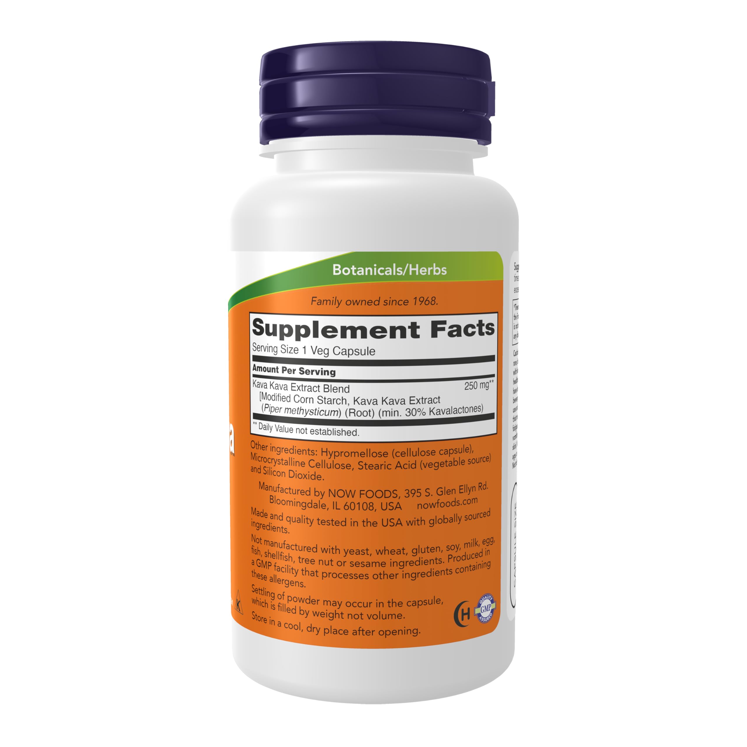 NOW Supplements Kava Kava Extract 250 mg – 60 Veg Capsules | 30% Kavalactones