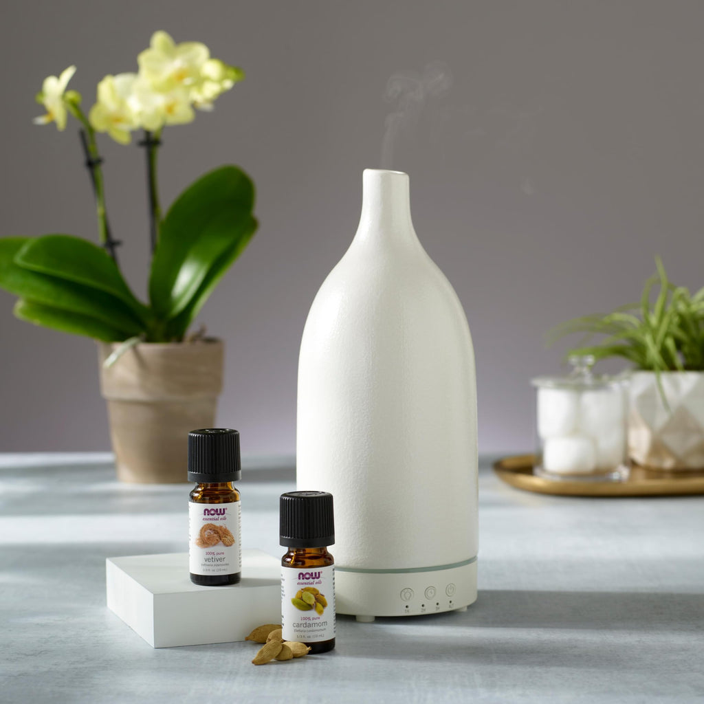 NOW Essential Oils Vetiver Oil – Steam Distilled, 100% Pure, 10 mL