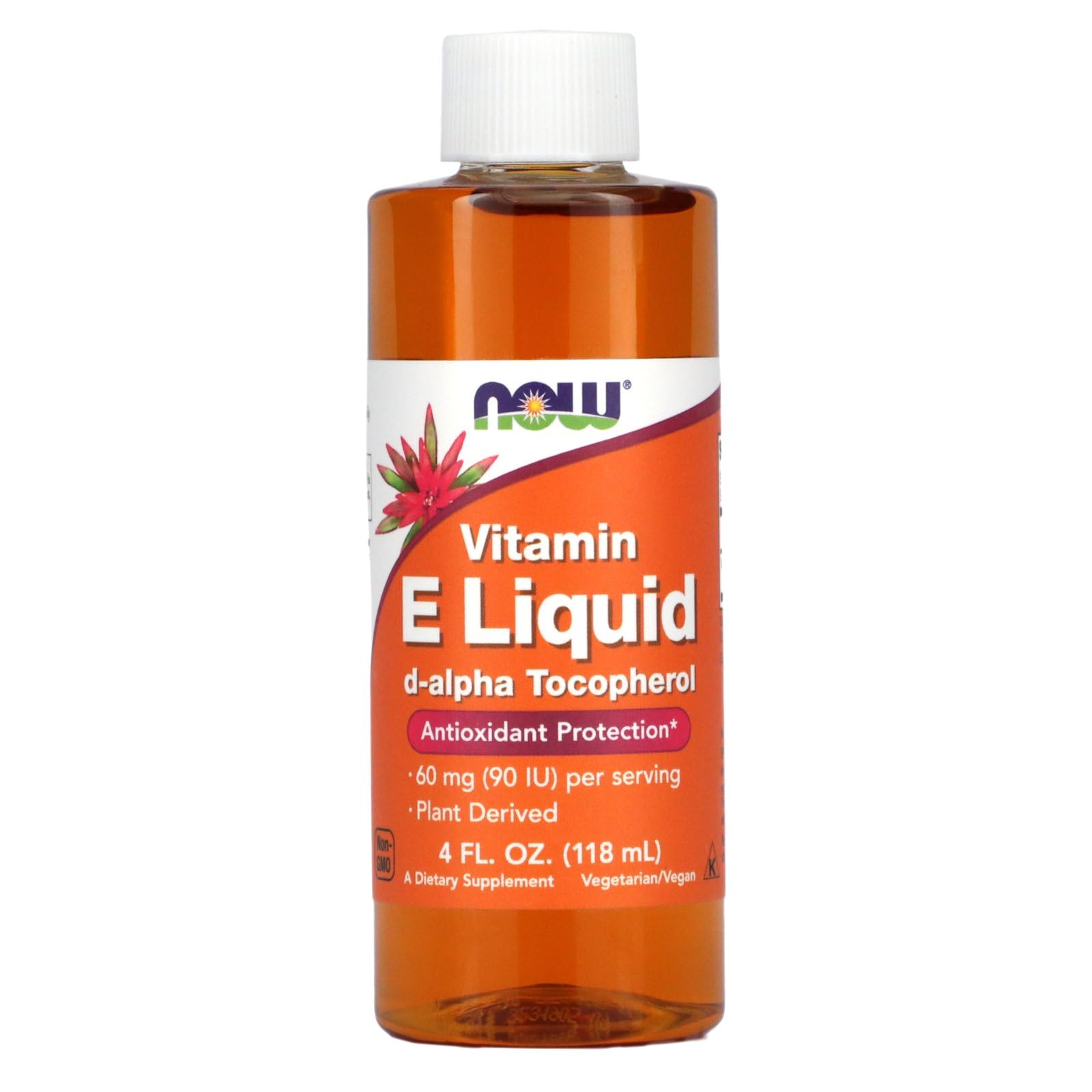 NOW Vitamin E 90 IU Liquid, 4-Ounce | Now Foods Vitamin E Oil